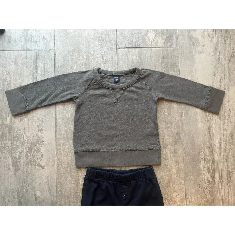 Baby Gap Boys Lot 2 Piece Set Casual T-Shirt Top & Pants Outfit 6-12m Designer